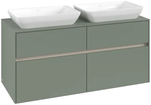 VILLEROY BOCH Toaletní skříňka Collaro, s osvětlením, 4 výsuvy, 1200 x 548 x 500 mm, Soft Green / Soft Green #C115B0AF