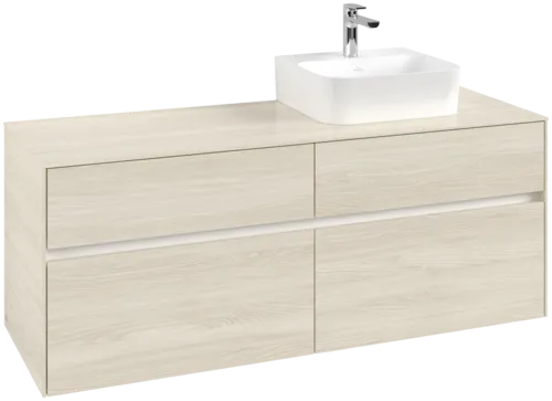 VILLEROY BOCH Toaletní skříňka Collaro, 4 výsuvy, 1400 x 548 x 500 mm, bílý dub / bílý dub #C10200AA