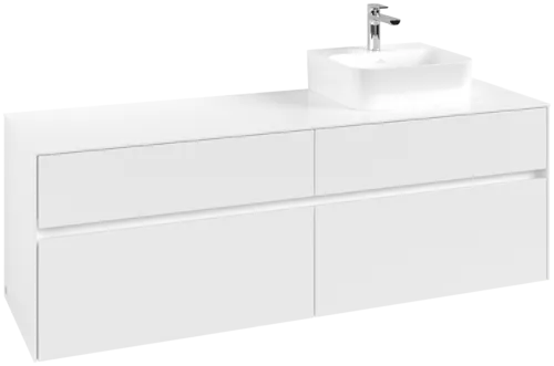 VILLEROY BOCH Toaletní skříňka Collaro, 4 výsuvy, 1600 x 548 x 500 mm, bílá matná / bílá matná #C10600MS
