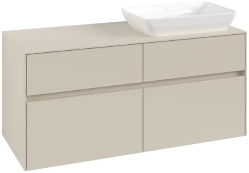 VILLEROY BOCH Toaletní skříňka Collaro, 4 výsuvy, 1200 x 548 x 500 mm, Cashmere Grey / Cashmere Grey #C11400VN