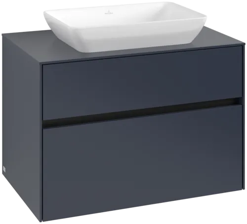 VILLEROY BOCH Toaletní skříňka Collaro, 2 výsuvy, 800 x 548 x 500 mm, Marine Blue / Marine Blue #C10800VQ