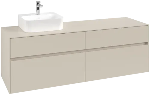 VILLEROY BOCH Toaletní skříňka Collaro, s osvětlením, 4 výsuvy, 1600 x 548 x 500 mm, Cashmere Grey / Cashmere Grey #C105B0VN