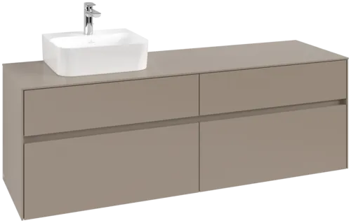 VILLEROY BOCH Toaletní skříňka Collaro, s osvětlením, 4 výsuvy, 1600 x 548 x 500 mm, taupe / taupe #C105B0VM