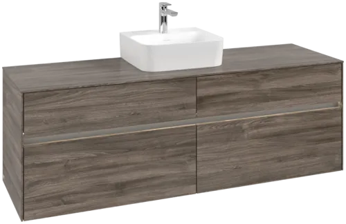 VILLEROY BOCH Toaletní skříňka Collaro, s osvětlením, 4 výsuvy, 1600 x 548 x 500 mm, Kamenný dub / Kamenný dub #C104B0RK