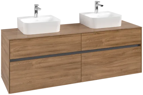 VILLEROY BOCH Toaletní skříňka Collaro, 4 výsuvy, 1600 x 548 x 500 mm, dub Kansas / dub Kansas #C10700RH