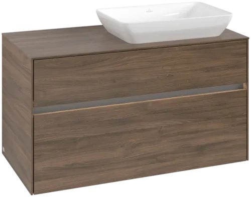 VILLEROY BOCH Toaletní skříňka Collaro, s osvětlením, 2 výsuvy, 1000 x 548 x 500 mm, Arizona Oak / Arizona Oak #C111B0VH
