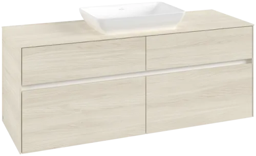 VILLEROY BOCH Toaletní skříňka Collaro, 4 výsuvy, 1400 x 548 x 500 mm, bílý dub / bílý dub #C11600AA