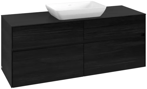 VILLEROY BOCH Toaletní skříňka Collaro, 4 výsuvy, 1400 x 548 x 500 mm, černý dub / černý dub #C11600AB