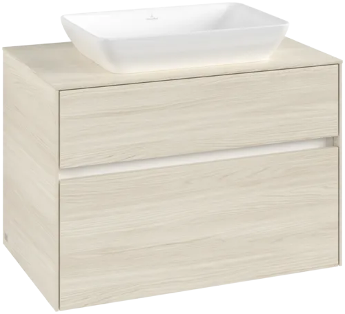 VILLEROY BOCH Toaletní skříňka Collaro, 2 výsuvy, 800 x 548 x 500 mm, bílý dub / bílý dub #C10800AA