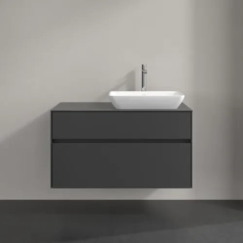 VILLEROY BOCH Collaro toaletní skříňka, s osvětlením, 2 výsuvy, 1000 x 548 x 500 mm, Grafit / Grafit #C111B0VR, obrázek 3