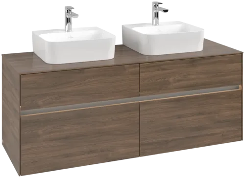 VILLEROY BOCH Toaletní skříňka Collaro, s osvětlením, 4 výsuvy, 1400 x 548 x 500 mm, Arizona Oak / Arizona Oak #C103B0VH