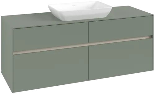 VILLEROY BOCH Toaletní skříňka Collaro, 4 výsuvy, 1400 x 548 x 500 mm, Soft Green / Soft Green #C11600AF