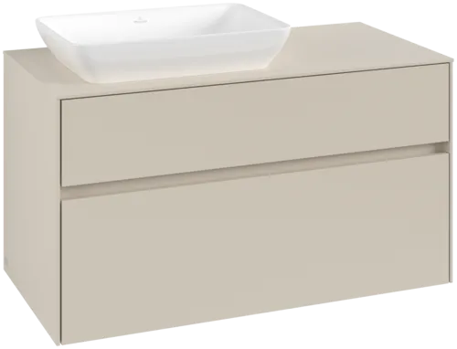VILLEROY BOCH Toaletní skříňka Collaro, 2 výsuvy, 1000 x 548 x 500 mm, Cashmere Grey / Cashmere Grey #C11000VN