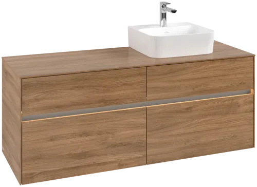 VILLEROY BOCH Toaletní skříňka Collaro, s osvětlením, 4 výsuvy, 1400 x 548 x 500 mm, dub Kansas / dub Kansas #C102B0RH