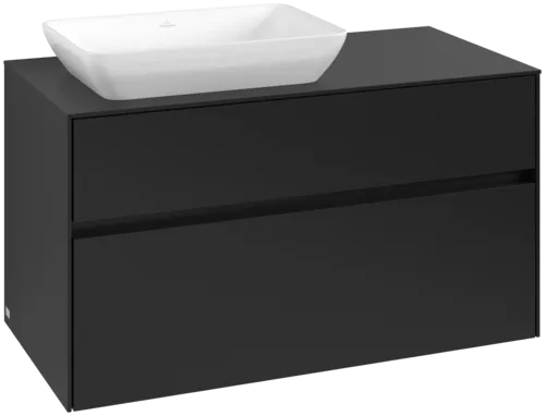 VILLEROY BOCH Collaro toaletní skříňka, 2 výsuvy, 1000 x 548 x 500 mm, Volcano Black / Volcano Black #C11000VL