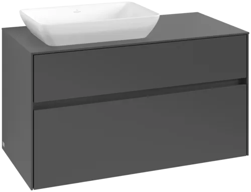 VILLEROY BOCH Collaro toaletní skříňka, 2 výsuvy, 1000 x 548 x 500 mm, grafit / grafit #C11000VR