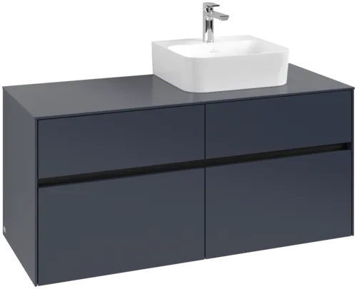VILLEROY BOCH Collaro toaletní skříňka, 4 zásuvky, 1200 x 548 x 500 mm, Marine Blue / Marine Blue #C09900VQ