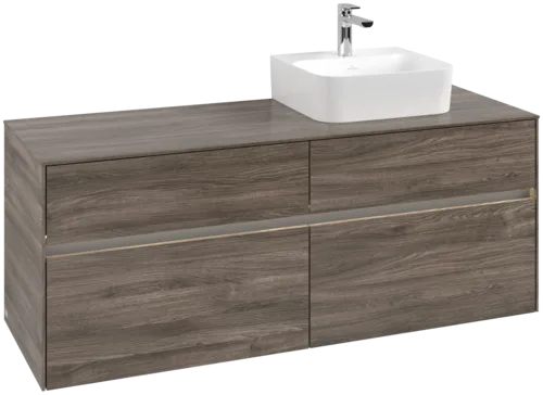 VILLEROY BOCH Toaletní skříňka Collaro, s osvětlením, 4 výsuvy, 1400 x 548 x 500 mm, Kamenný dub / Kamenný dub #C102B0RK