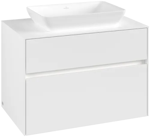 VILLEROY BOCH Collaro toaletní skříňka, s osvětlením, 2 výsuvy, 800 x 548 x 500 mm, bílá matná / bílá matná #C108B0MS