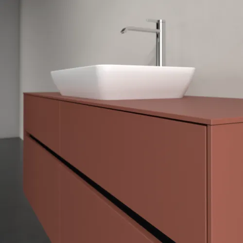 VILLEROY BOCH Toaletní skříňka Collaro, 4 výsuvy, 1400 x 548 x 500 mm, Vínově červená / Vínově červená #C11600AH, obrázek 5