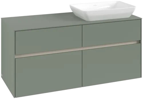 VILLEROY BOCH Toaletní skříňka Collaro, s osvětlením, 4 výsuvy, 1200 x 548 x 500 mm, Soft Green / Soft Green #C114B0AF