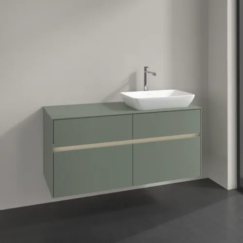 VILLEROY BOCH Toaletní skříňka Collaro, s osvětlením, 4 výsuvy, 1200 x 548 x 500 mm, Soft Green / Soft Green #C114B0AF, obrázek 2