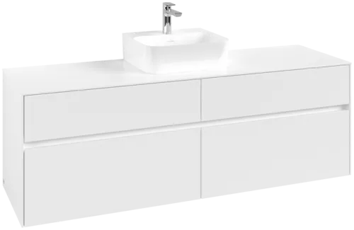 VILLEROY BOCH Toaletní skříňka Collaro, 4 výsuvy, 1600 x 548 x 500 mm, bílá matná / bílá matná #C10400MS