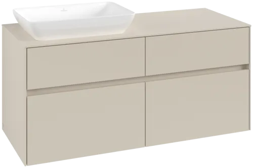VILLEROY BOCH Toaletní skříňka Collaro, 4 výsuvy, 1200 x 548 x 500 mm, Cashmere Grey / Cashmere Grey #C11300VN