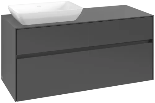 VILLEROY BOCH Collaro toaletní skříňka, 4 výsuvy, 1200 x 548 x 500 mm, Grafit / Grafit #C11300VR