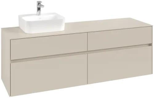 VILLEROY BOCH Toaletní skříňka Collaro, 4 výsuvy, 1600 x 548 x 500 mm, Cashmere Grey / Cashmere Grey #C10500VN