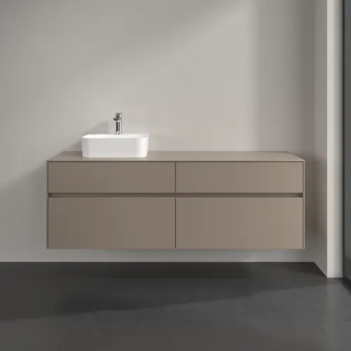 VILLEROY BOCH Toaletní skříňka Collaro, 4 výsuvy, 1600 x 548 x 500 mm, taupe / taupe #C10500VM, obrázek 3