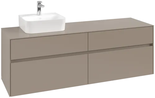 VILLEROY BOCH Toaletní skříňka Collaro, 4 výsuvy, 1600 x 548 x 500 mm, taupe / taupe #C10500VM