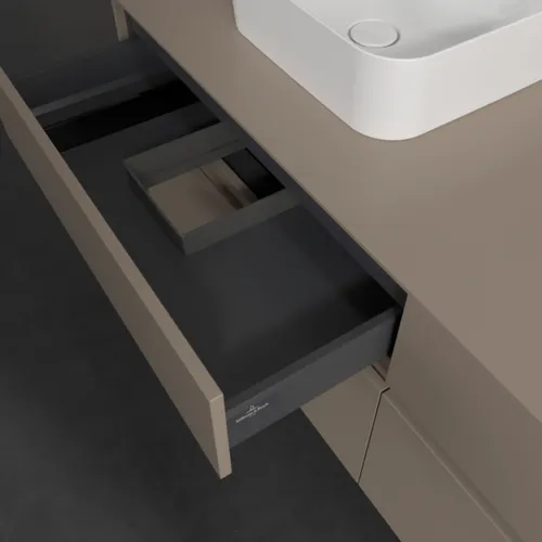 VILLEROY BOCH Toaletní skříňka Collaro, 4 výsuvy, 1600 x 548 x 500 mm, taupe / taupe #C10500VM, obrázek 7