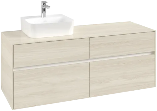 VILLEROY BOCH Toaletní skříňka Collaro, 4 výsuvy, 1400 x 548 x 500 mm, bílý dub / bílý dub #C10100AA