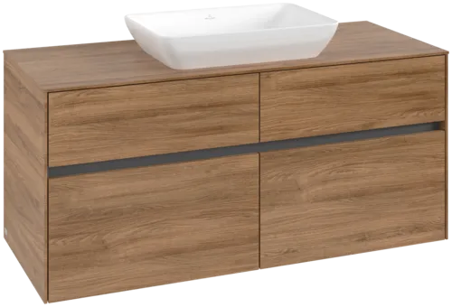VILLEROY BOCH Toaletní skříňka Collaro, 4 výsuvy, 1200 x 548 x 500 mm, dub Kansas / dub Kansas #C11200RH