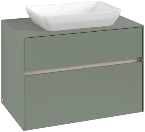 VILLEROY BOCH Toaletní skříňka Collaro, 2 výsuvy, 800 x 548 x 500 mm, Soft Green / Soft Green #C10800AF