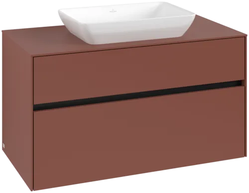 VILLEROY BOCH Toaletní skříňka Collaro, 2 výsuvy, 1000 x 548 x 500 mm, vínově červená / vínově červená #C10900AH