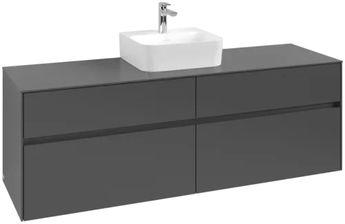 VILLEROY BOCH Toaletní skříňka Collaro, s osvětlením, 4 výsuvy, 1600 x 548 x 500 mm, Grafit / Grafit #C104B0VR