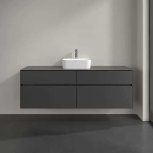 VILLEROY BOCH Toaletní skříňka Collaro, s osvětlením, 4 výsuvy, 1600 x 548 x 500 mm, Grafit / Grafit #C104B0VR, obrázek 3