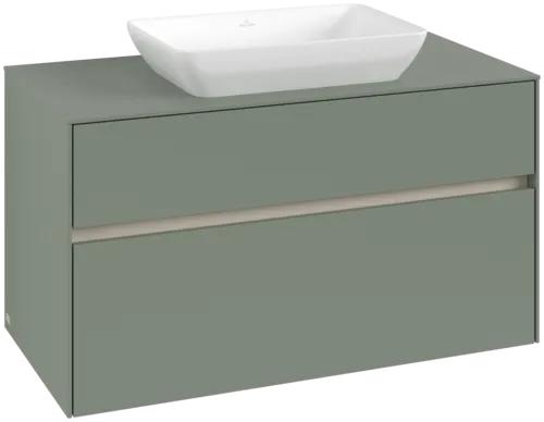 VILLEROY BOCH Toaletní skříňka Collaro, 2 výsuvy, 1000 x 548 x 500 mm, Soft Green / Soft Green #C10900AF