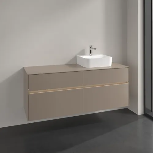 VILLEROY BOCH Toaletní skříňka Collaro, s osvětlením, 4 výsuvy, 1400 x 548 x 500 mm, taupe / taupe #C102B0VM, obrázek 2