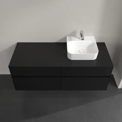 VILLEROY BOCH Toaletní skříňka Collaro, s osvětlením, 4 výsuvy, 1400 x 548 x 500 mm, Volcano Black / Volcano Black #C102B0VL, obrázek 4