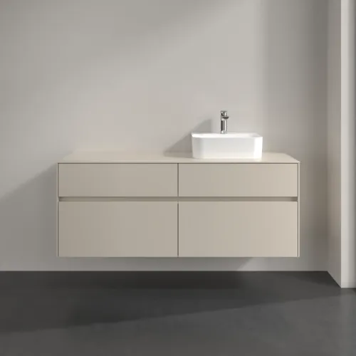VILLEROY BOCH Toaletní skříňka Collaro, s osvětlením, 4 výsuvy, 1400 x 548 x 500 mm, Cashmere Grey / Cashmere Grey #C102B0VN, obrázek 3