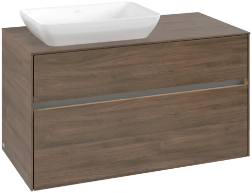 VILLEROY BOCH Toaletní skříňka Collaro, s osvětlením, 2 výsuvy, 1000 x 548 x 500 mm, Arizona Oak / Arizona Oak #C110B0VH