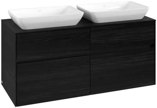 VILLEROY BOCH Toaletní skříňka Collaro, 4 výsuvy, 1200 x 548 x 500 mm, černý dub / černý dub #C11500AB