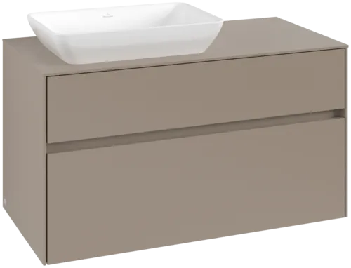 VILLEROY BOCH Toaletní skříňka Collaro, s osvětlením, 2 výsuvy, 1000 x 548 x 500 mm, taupe / taupe #C110B0VM
