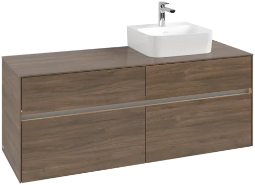 VILLEROY BOCH Toaletní skříňka Collaro, s osvětlením, 4 výsuvy, 1400 x 548 x 500 mm, Arizona Oak / Arizona Oak #C102B0VH