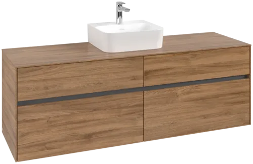 VILLEROY BOCH Toaletní skříňka Collaro, 4 výsuvy, 1600 x 548 x 500 mm, dub Kansas / dub Kansas #C10400RH