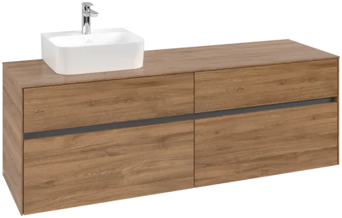 VILLEROY BOCH Toaletní skříňka Collaro, 4 výsuvy, 1600 x 548 x 500 mm, dub Kansas / dub Kansas #C10500RH