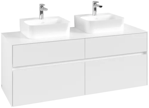 VILLEROY BOCH Toaletní skříňka Collaro, 4 výsuvy, 1400 x 548 x 500 mm, bílá matná / bílá matná #C10300MS